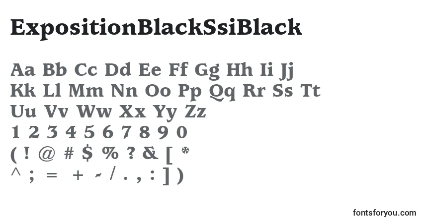 ExpositionBlackSsiBlack-fontti – aakkoset, numerot, erikoismerkit