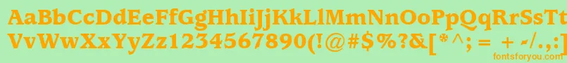 ExpositionBlackSsiBlack Font – Orange Fonts on Green Background