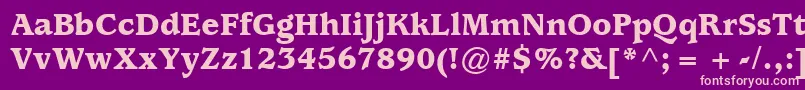 ExpositionBlackSsiBlack Font – Pink Fonts on Purple Background