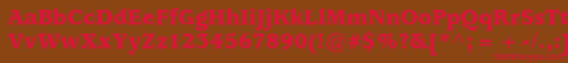 ExpositionBlackSsiBlack Font – Red Fonts on Brown Background