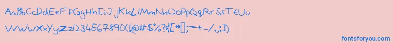 Stonepath Font – Blue Fonts on Pink Background