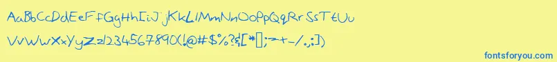 Stonepath Font – Blue Fonts on Yellow Background