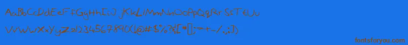 Stonepath Font – Brown Fonts on Blue Background