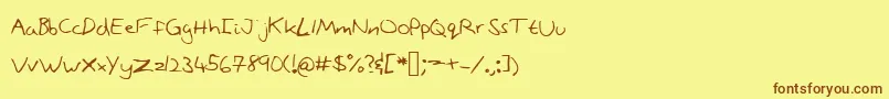 Шрифт Stonepath – коричневые шрифты на жёлтом фоне