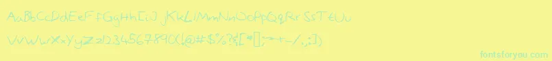Stonepath Font – Green Fonts on Yellow Background
