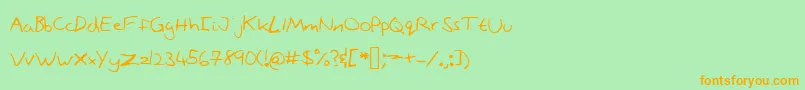 Stonepath Font – Orange Fonts on Green Background