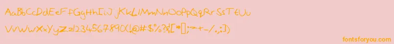 Stonepath Font – Orange Fonts on Pink Background