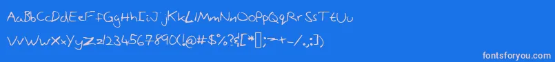 Stonepath Font – Pink Fonts on Blue Background