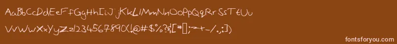 Stonepath Font – Pink Fonts on Brown Background