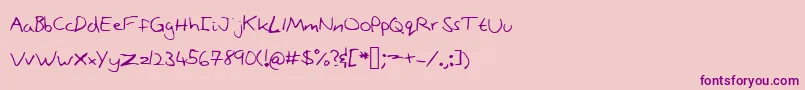 Stonepath Font – Purple Fonts on Pink Background
