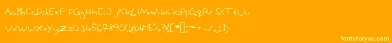 Stonepath Font – Yellow Fonts on Orange Background