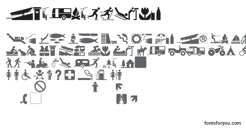 Schriftart Glyphyxtwonf – Alphabet, Zahlen, spezielle Symbole