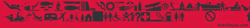 Glyphyxtwonf Font – Black Fonts on Red Background