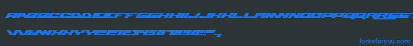 Шрифт WweRaw – синие шрифты на чёрном фоне