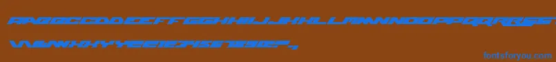 Czcionka WweRaw – niebieskie czcionki na brązowym tle