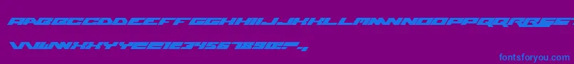 フォントWweRaw – 紫色の背景に青い文字