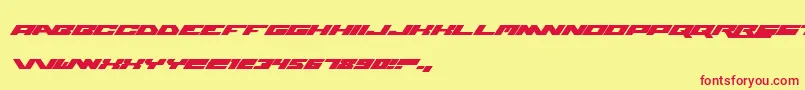 WweRaw Font – Red Fonts on Yellow Background