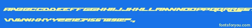 WweRaw Font – Yellow Fonts on Blue Background