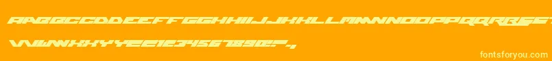 WweRaw Font – Yellow Fonts on Orange Background