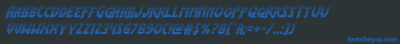 Flashrogersgradital Font – Blue Fonts on Black Background