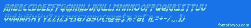 Flashrogersgradital Font – Green Fonts on Blue Background