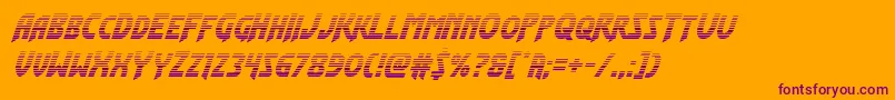 Flashrogersgradital Font – Purple Fonts on Orange Background