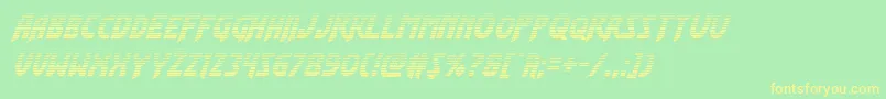 Flashrogersgradital Font – Yellow Fonts on Green Background