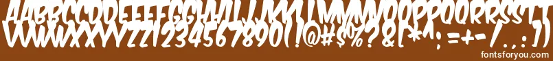 KomikaTitleBoogie Font – White Fonts on Brown Background