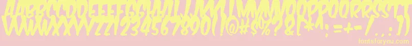 KomikaTitleBoogie Font – Yellow Fonts on Pink Background