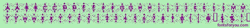MischstabAvocadoTrauma Font – Purple Fonts on Green Background