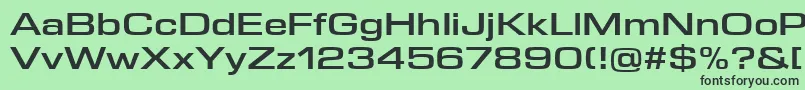 EurostileNextLtComSemiboldExtended Font – Black Fonts on Green Background