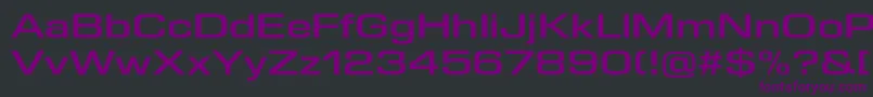 Шрифт EurostileNextLtComSemiboldExtended – фиолетовые шрифты на чёрном фоне