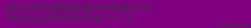 Timeset55n-Schriftart – Schwarze Schriften auf violettem Hintergrund
