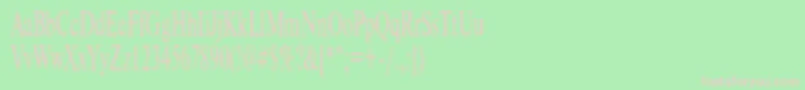 Timeset55n Font – Pink Fonts on Green Background