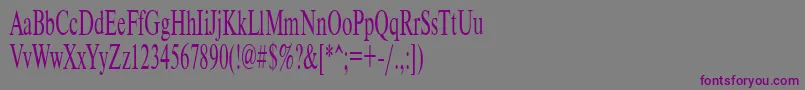Timeset55n Font – Purple Fonts on Gray Background