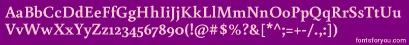 フォントBuenardBold – 紫の背景にピンクのフォント
