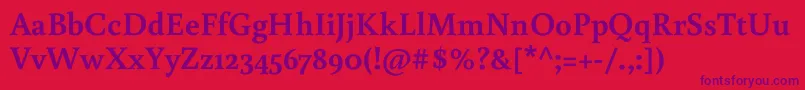 BuenardBold Font – Purple Fonts on Red Background