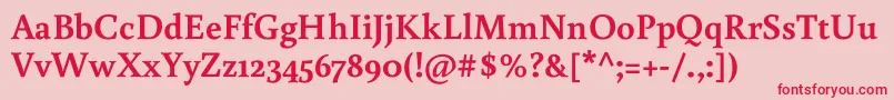BuenardBold Font – Red Fonts on Pink Background