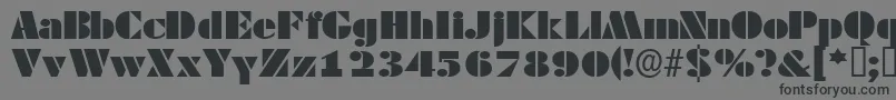 Шрифт Tessassk – чёрные шрифты на сером фоне