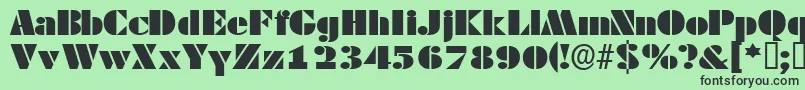 Tessassk Font – Black Fonts on Green Background