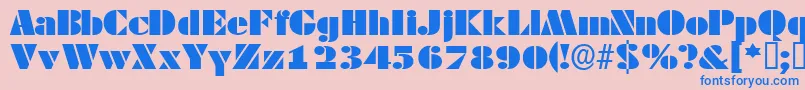 Tessassk Font – Blue Fonts on Pink Background