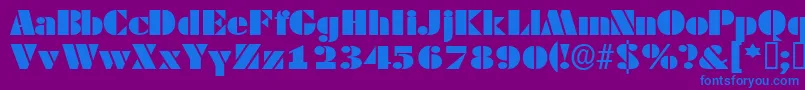 Tessassk Font – Blue Fonts on Purple Background