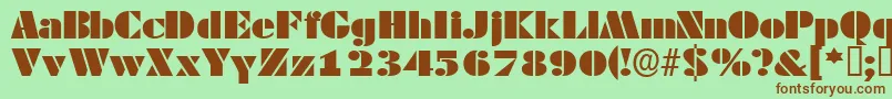 Tessassk Font – Brown Fonts on Green Background