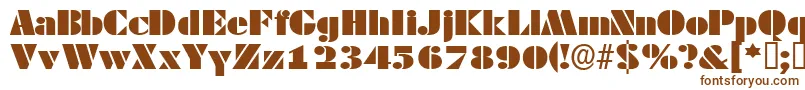 Tessassk-Schriftart – Braune Schriften auf weißem Hintergrund