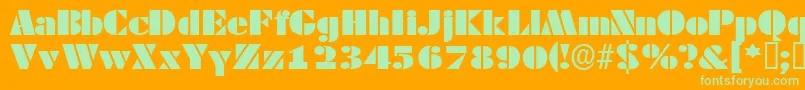Tessassk Font – Green Fonts on Orange Background