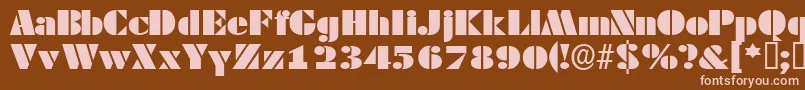 Tessassk Font – Pink Fonts on Brown Background