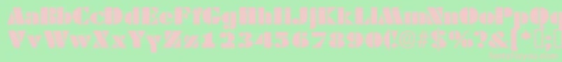 Tessassk Font – Pink Fonts on Green Background