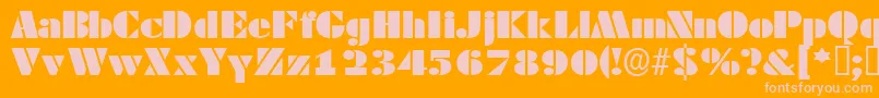Tessassk Font – Pink Fonts on Orange Background
