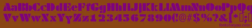 Tessassk Font – Purple Fonts on Brown Background