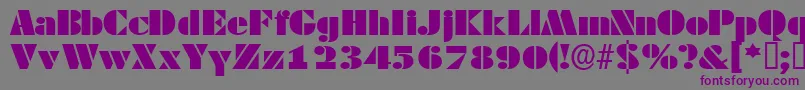 Tessassk Font – Purple Fonts on Gray Background